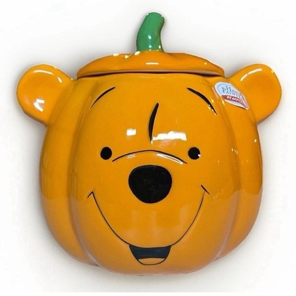 Disney Other - Disney Winnie The Pooh Halloween Jack O Lantern Pumpkin Cookie Jar Canister New